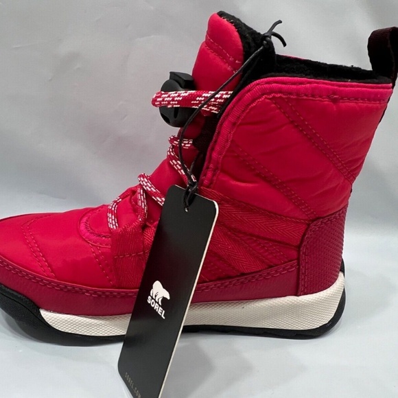 New Sorel Whitney II Short WaterProof Insulated Boot Youth Size Bootie Fuchsia - Picture 3 of 7